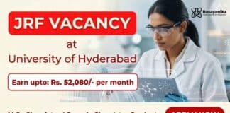 Apply for the JRF Vacancy through UOH Recruitment and advance your career in Chemistry Research.