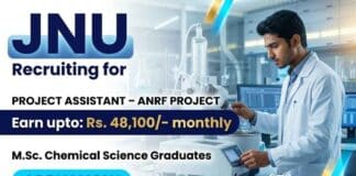 JNU Recruitment Hiring Project Assistant | Earn upto: Rs. 48,100/- monthly | Apply Now Project Assistant Jobs at JNU Recruitment for candidates interested in Chemistry Research environmental science and analytical studies
