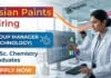 R&D Jobs at Asian Paints | Chemistry Graduates Apply Now R&D Jobs at Asian Paints Careers Group Manager Technology Chemistry Jobs for MSc Chemistry Paint Technology Professionals