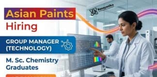 R&D Jobs at Asian Paints Careers Group Manager Technology Chemistry Jobs for MSc Chemistry Paint Technology Professionals