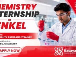 Chemistry Internship at Henkel Careers for Quality Assurance Trainee M.Sc. Chemistry graduates