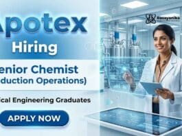 Chemist Jobs at Apotex Careers for Production Jobs in Bangalore pharmaceutical operations