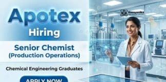 Chemist Jobs at Apotex | Senior Production Opportunity Chemist Jobs at Apotex Careers for Production Jobs in Bangalore pharmaceutical operations