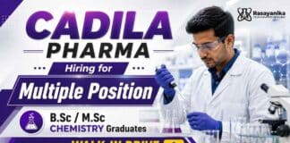 Exclusive Walk-In Drive at Cadila | Excellent opportunity for Chemistry Graduates Cadila Careers announces a major Walk-In Drive featuring multiple Chemistry Jobs across Production, QC/QA, EHS, and Engineering.