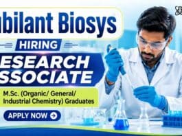 Jubilant Careers announces Research Associate Jobs for professionals seeking MSc Chemistry Jobs in pharmaceutical discovery research.