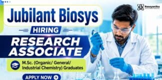 Jubilant Careers announces Research Associate Jobs for professionals seeking MSc Chemistry Jobs in pharmaceutical discovery research.