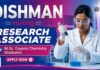 Research Associate Jobs at Dishman Careers for professionals pursuing Organic Chemistry Jobs in API research and development.
