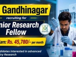 SRF Vacancy at IIT Gandhinagar in Chemistry Research. Earn ₹45,780 per month and work on innovative cancer therapy research.