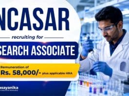 JNCASR announces a Research Associate Vacancy for talented researchers seeking advanced Chemistry Research Jobs in biomedical sciences.