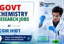 Govt Chemistry Research Job at CSIR IHBT | Project Associate Roles CSIR IHBT Recruitment: Govt Chemistry Jobs | Project Associate Roles