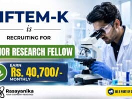 JRF Vacancy under NIFTEM Recruitment for Chemistry Research in food product development and shelf-life assessment