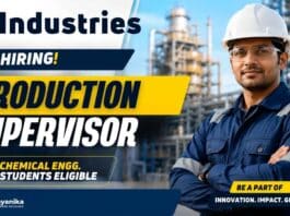 Chemical Engineering Jobs through Pi Industries. Explore Production Supervisor Jobs at Panoli for experienced production professionals.