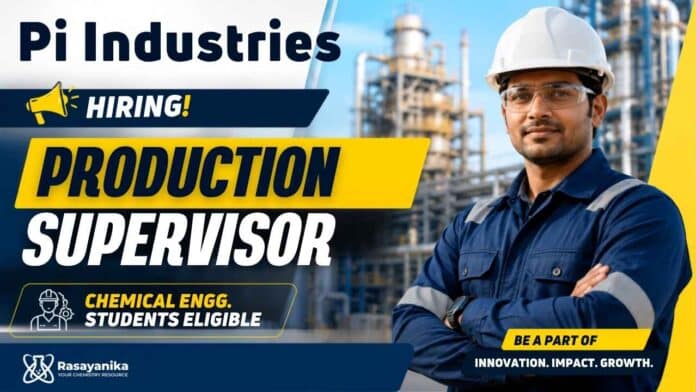 Chemical Engineering Jobs through Pi Industries. Explore Production Supervisor Jobs at Panoli for experienced production professionals. Chemical Engineering Jobs through Pi Industries. Explore Production Supervisor Jobs at Panoli for experienced production professionals.