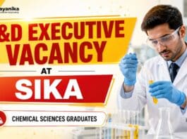 R&D Executive Job at Sika | BSc Chemistry Job