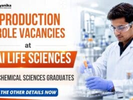 Production Role Vacancy at Sai Life Sciences | Walk-In Interview