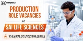 Production Role Vacancy at Sai Life Sciences | Walk-In Interview