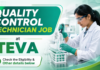 Teva Hiring Quality Control Technician Job | Chemistry Jobs Quality Control Technician Job at Teva | MSc Chemistry Jobs