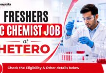 Freshers Job at Hetero | Quality Control Chemist Role Freshers Quality Control Chemist Jobs at Hetero | Apply Now