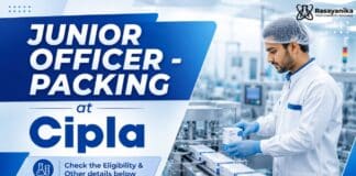 Cipla is Hiring Chemistry Graduates | Junior Packing Officer BSc Chemistry Job at Cipla | Packing Junior Officer