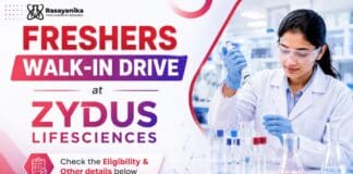 BSc Chemistry Freshers Job at Zydus | Production Trainee Jobs 