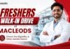 Chemistry Freshers Walk-In Drive at Macleods | Apply for QC & Production Roles Chemistry Freshers Job at Macleods | Attend the Walk-in Interview