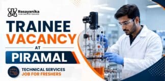 Trainee Vacancy at Piramal Careers | Technical Services Job for Chemical Engineering Graduates