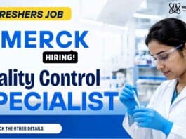 Merck Careers announces a Chemistry Freshers Job for the Quality Control Specialist role in Bangalore. Apply now to start your career.