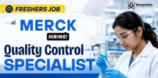 Merck Careers announces a Chemistry Freshers Job for the Quality Control Specialist role in Bangalore. Apply now to start your career.