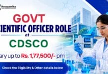 ₹1.77 L Govt Scientific Officer Job at CDSCO | Chemistry Graduates Apply Now CDSCO Scientific Officer Recruitment 2026 – Govt Chemistry Job