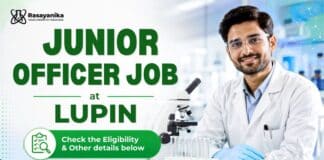 Lupin Hiring Analytical Chemistry Graduates | Junior Officer Role MSc Chemistry Job at Lupin | Junior Officer Role