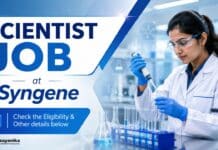 Syngene Hiring Specialist Scientist Role | MSc Chemistry Job MSc Chemistry Job at Syngene | Specialist Scientist