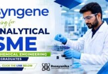 Syngene Hiring Analytical SME | Chemical Engineering Graduates Apply Now Chemical Engineering Jobs at Syngene Careers for Analytical SME Jobs in Biopharmaceutical Development