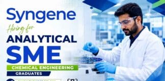 Chemical Engineering Jobs at Syngene Careers for Analytical SME Jobs in Biopharmaceutical Development