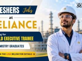 Chemistry Freshers Jobs at Reliance Careers – Field Executive Trainee Recruitment for BSc and MSc Chemistry Graduates