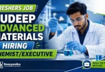 Chemist Jobs at Sudeep Advanced Materials | Apply Now for R&D Jobs Chemist Jobs in battery materials featuring R&D Jobs and advanced Chemistry Jobs at Sudeep Advanced Materials