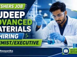 Chemist Jobs in battery materials featuring R&D Jobs and advanced Chemistry Jobs at Sudeep Advanced Materials