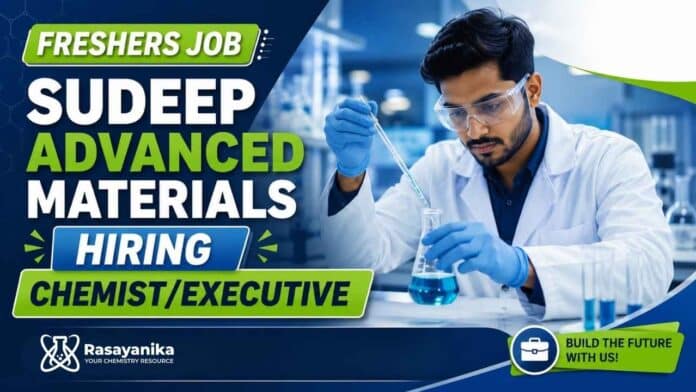 Chemist Jobs in battery materials featuring R&D Jobs and advanced Chemistry Jobs at Sudeep Advanced Materials Chemist Jobs in battery materials featuring R&D Jobs and advanced Chemistry Jobs at Sudeep Advanced Materials