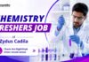 BSc Chemistry Freshers Job at Zydus | QA Trainee Officer Role