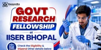 Govt Research Fellowship at IISER Bhopal | Apply Now