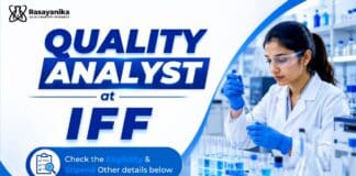 BSc Chemistry Job at IFF | Quality Analyst Role