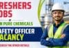Chemistry Freshers Job at Pon Pure Chemicals | Safety Officer Vacancy Chemistry Freshers Job at Pon Pure Chemicals | Safety Officer Jobs in Tamil Nadu for B.Sc Chemistry Graduates