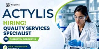 Chemistry Jobs at Actylis. Explore Quality Services Specialist Jobs in Bengaluru and grow your career in pharmaceutical quality.
