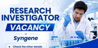 Research Investigator Jobs at Syngene | Jobs in Bangalore Syngene Careers announces Research Investigator Jobs in Bangalore for Senior Research Investigator / Principal Investigator roles.