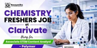 Clarivate Careers hiring for Chemistry Freshers Job in Patent Analyst Jobs – Associate STEM Content Analyst, Polymer.