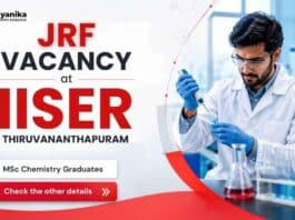 IISER Thiruvananthapuram invites applications for JRF Vacancy under an ANRF-funded project in computational drug discovery and Chemistry Research Jobs.