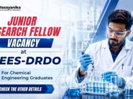 DRDO Jobs invites applications for JRF Recruitment in Defence Research for Chemical Engineering graduates through a walk-in interview.