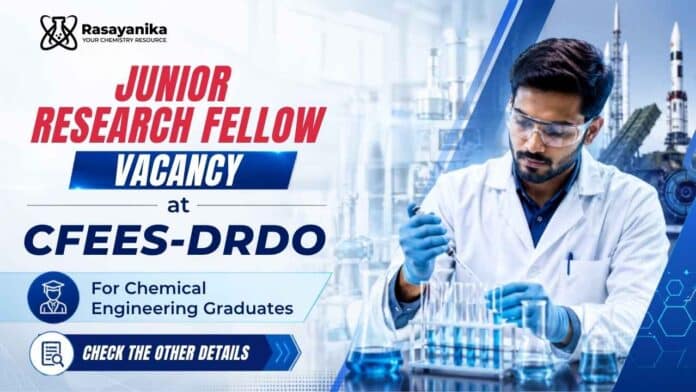 DRDO Jobs invites applications for JRF Recruitment in Defence Research for Chemical Engineering graduates through a walk-in interview. DRDO Jobs invites applications for JRF Recruitment in Defence Research for Chemical Engineering graduates through a walk-in interview.