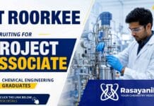 Project Associate Vacancy at IIT | Chemistry Research Jobs IIT Roorkee invites applications for a Project Associate Vacancy. Apply now for exciting Research Jobs in a Ministry of Steel-sponsored engineering project.
