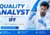 IFF Hiring Chemistry Graduates | Quality Analyst Job Quality Analyst Job at IFF | MSc Chemistry Job