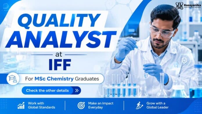 Quality Analyst Job at IFF | MSc Chemistry Job Quality Analyst Job at IFF | MSc Chemistry Job